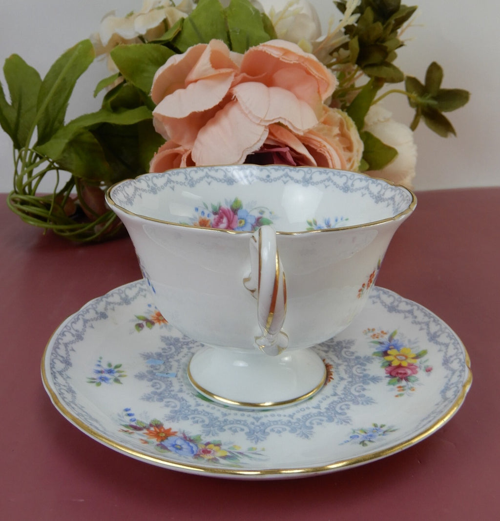 Vintage Shelley "Crochet " 13302 Pattern Tea Cup & Saucer
