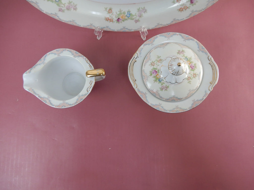 Vintage Set of 2 Platters,Sugar Bowl and Creamer "Mayfair China" Made in Japan
