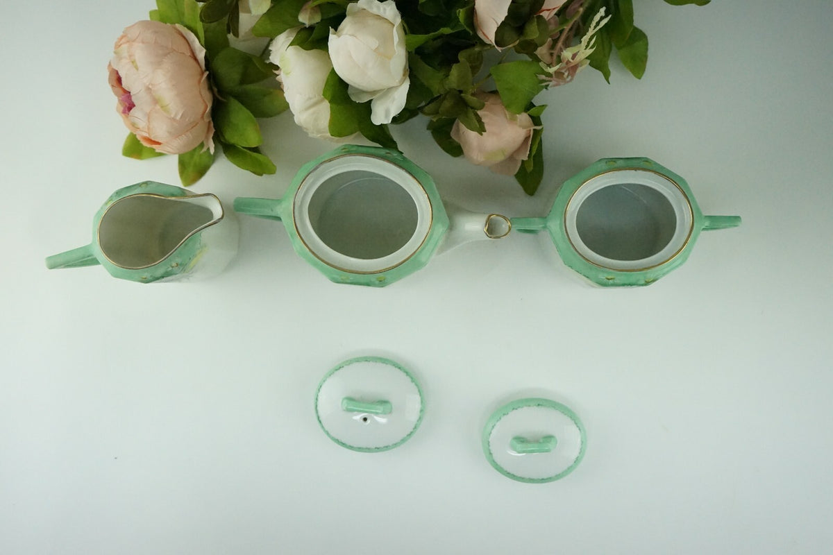 C. Tielsch  Altwasser Silesia Small Teapot,Creamer and Sugar Bowl