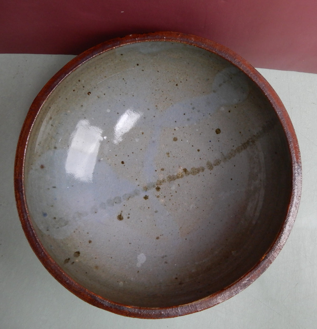 Vintage Signed Ziagler 1972 Glazed Bowl 11-1/4" x 4"