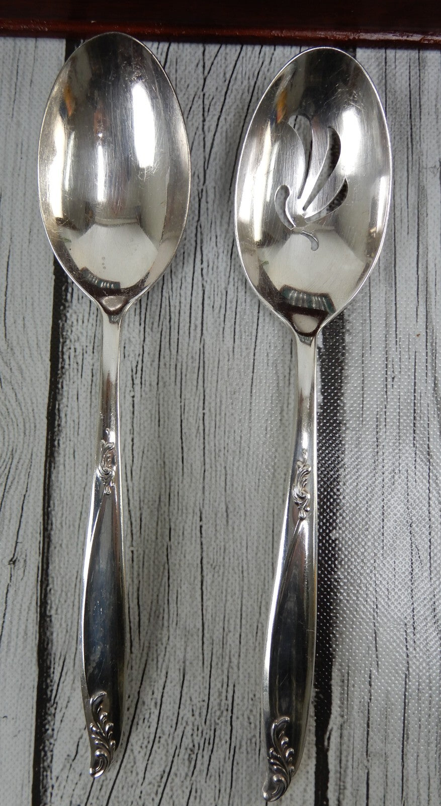 Vintage  35 Piece Holmes & Edwards "Woodsong" Silverplate Silverware Set W/ Box