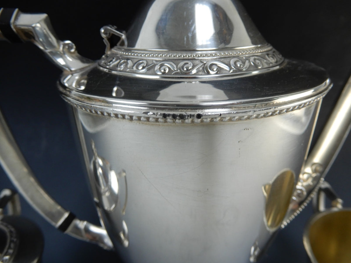 Oneida Community LTD.Lakewood Silverplate Coffee Pot ,Sugar Bowl and Creamer
