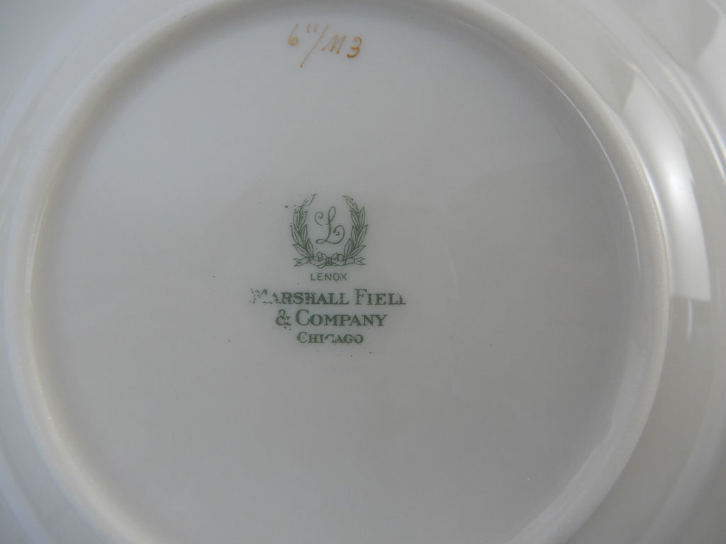 Set of 4 Soup Bowls Lenox Marshall Field & Company Chicago ~Meadowbrook Pattern