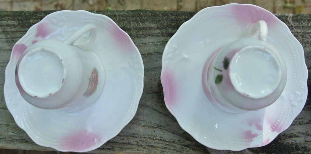 Set of 3 Small Chocolate/Coffee Cups and Saucers Mark Germany