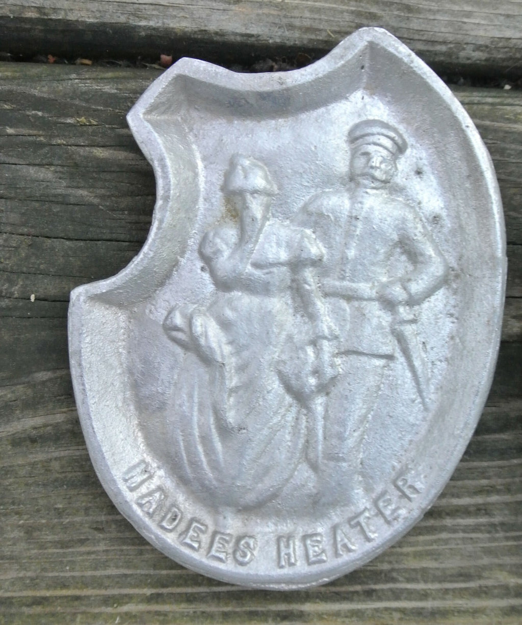 Vintage Hotter Nell Handees Heater and Lady funny Metal Ashtrays or Trinket Dish