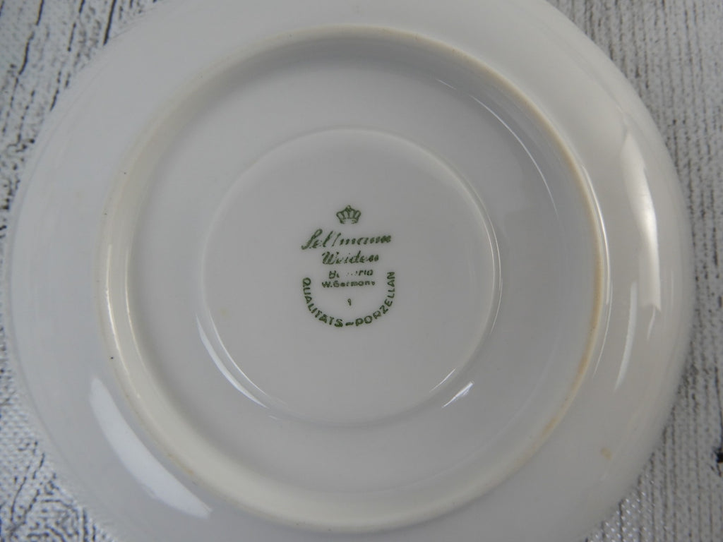 Seltmann Weiden Bavaria Cobalt Blue Roses Set of Four ~5 oz Cups and Saucers