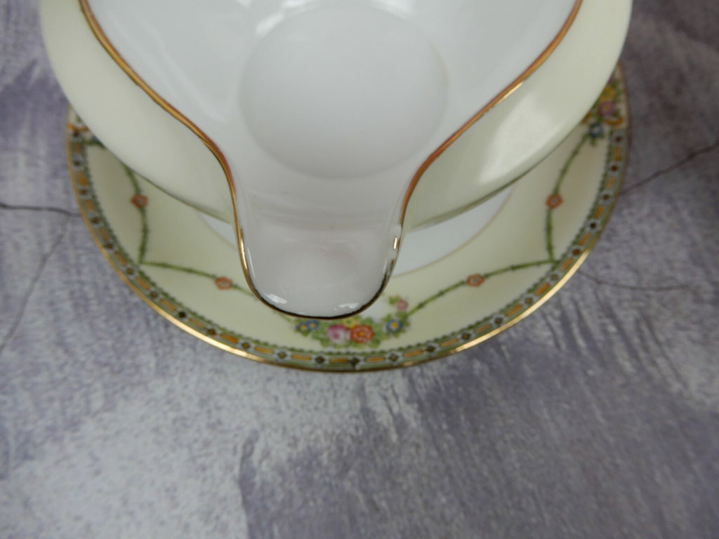 Vintage Meito China Gravy/Sauce Bowl Attached Underplate and Vegetable Bowl