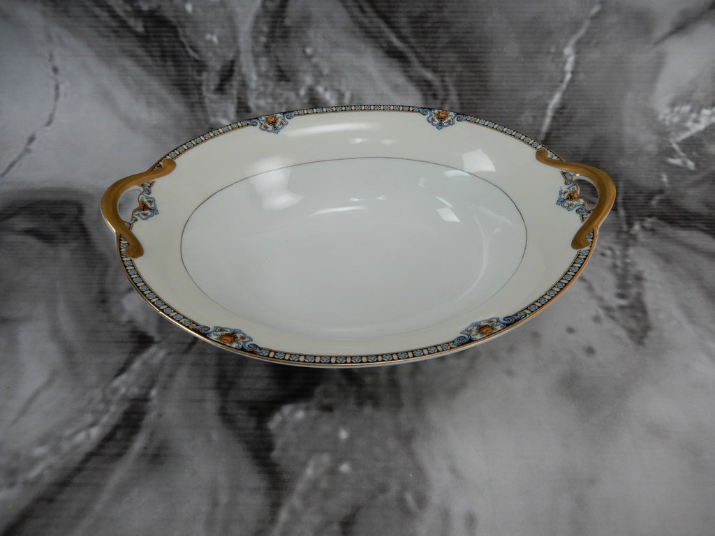 Vintage Morimura Japan Shirley Pattern Oval Bowl and Creamer
