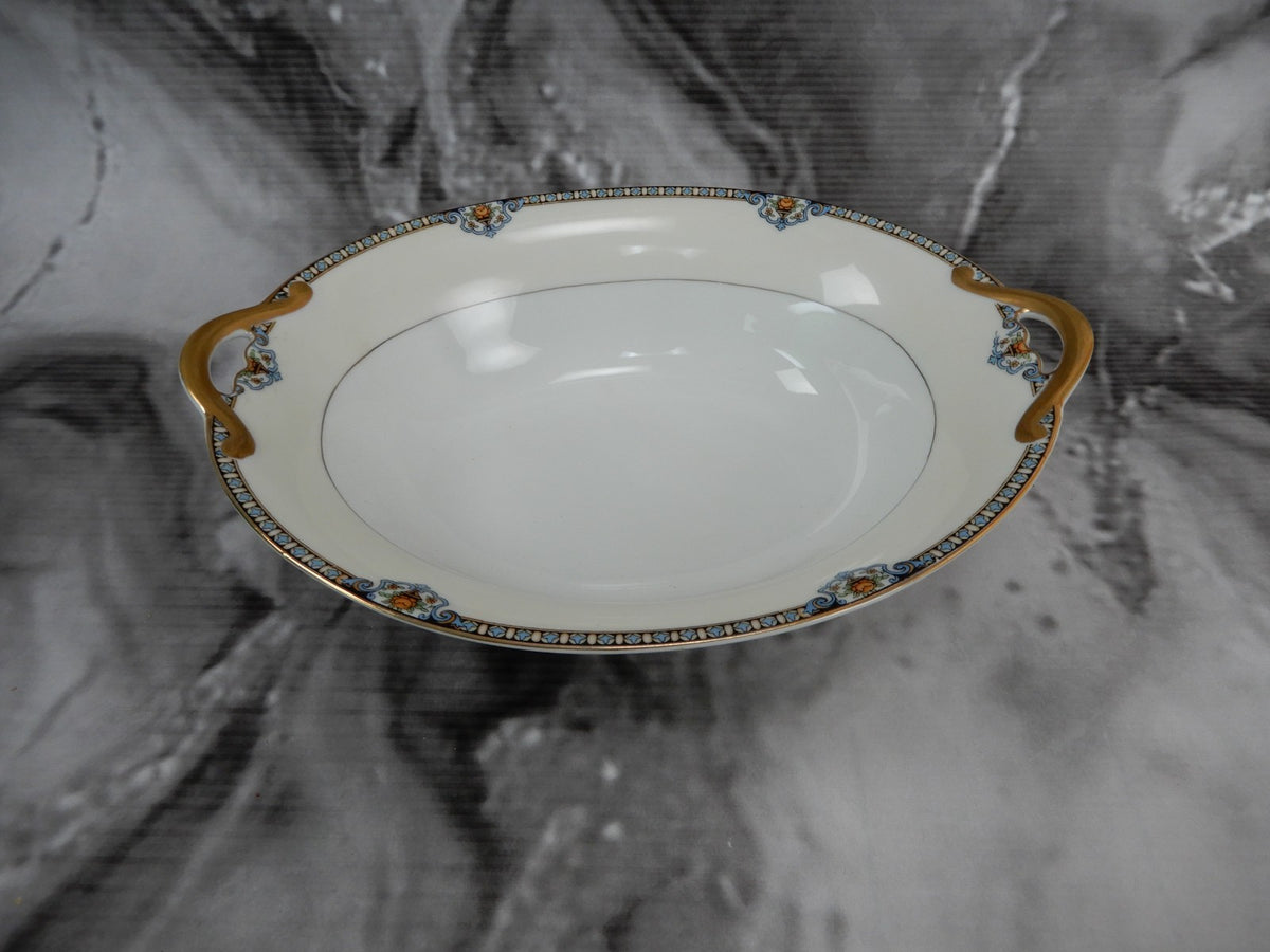 Vintage Morimura Japan Shirley Pattern Oval Bowl and Creamer
