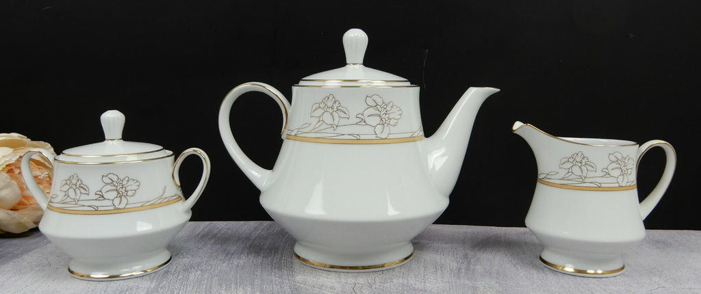 Legendary By Noritake "Cote Basque" Set of Tea Pot ,Creamer and Sugar Bowl