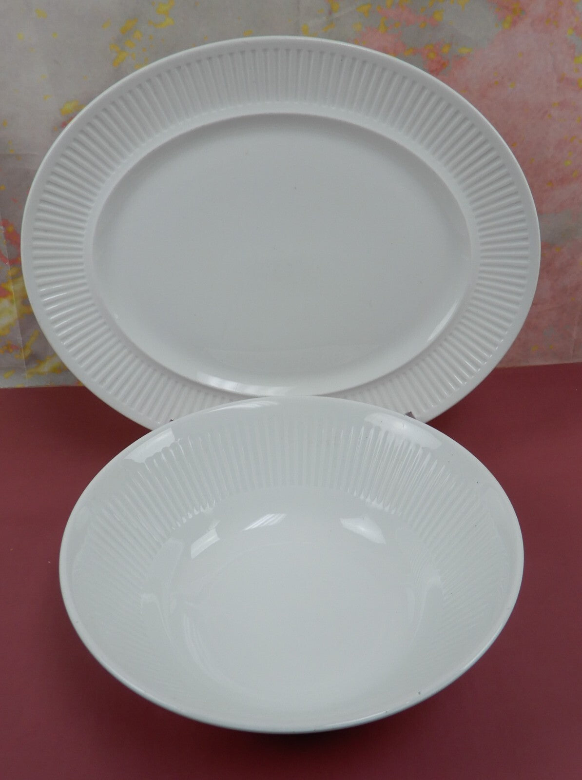 Set of 11-3/4" Platter and Vegetable Bowl Athena by JOHNSON BROTHERS