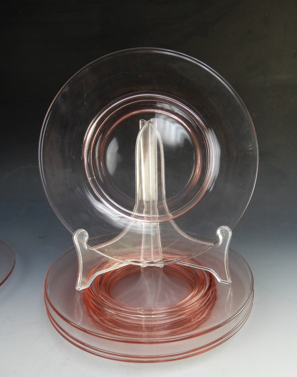 5 Tiffin-Franciscan Canterbury II Glass Pattern 8" Plates