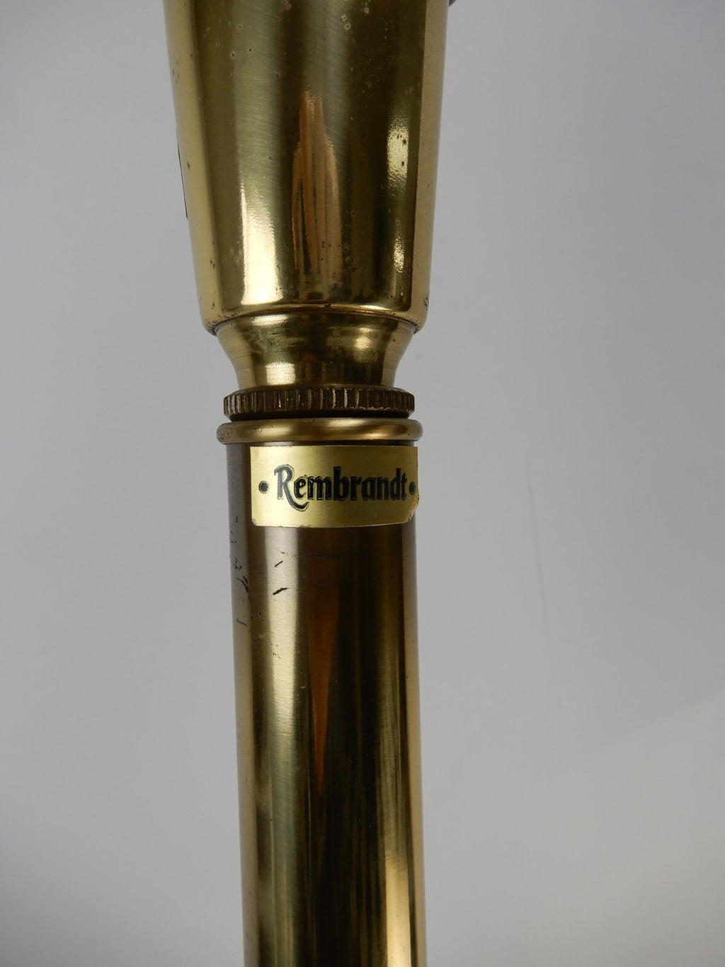 Vintage Rembrandt Lamp Co. Brass Octagon Ginger Jar Table Lamp 31-1/2" High