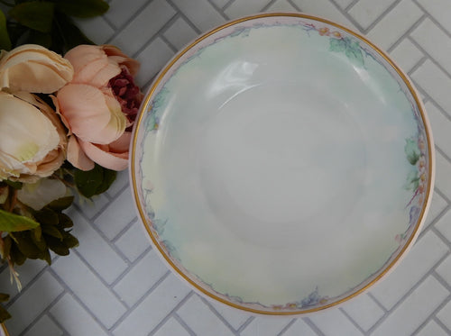 "Rosenthal Self Bavaria" Hand Painted Pink Flowers & Signed 9" Decorative Bowl
