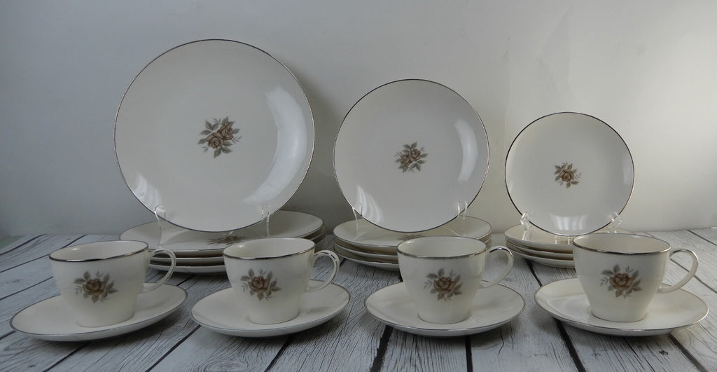19 Pieces of Noritake Ivory China "7542 Rhoda Rose"