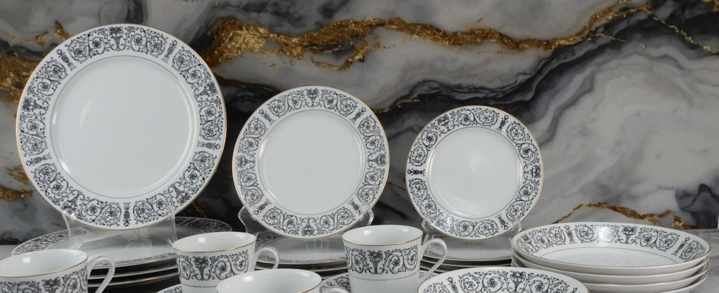 28 Pieces 7-Piece 4 Place Setting Coventry Fine China Japan "Laurent" Pattern