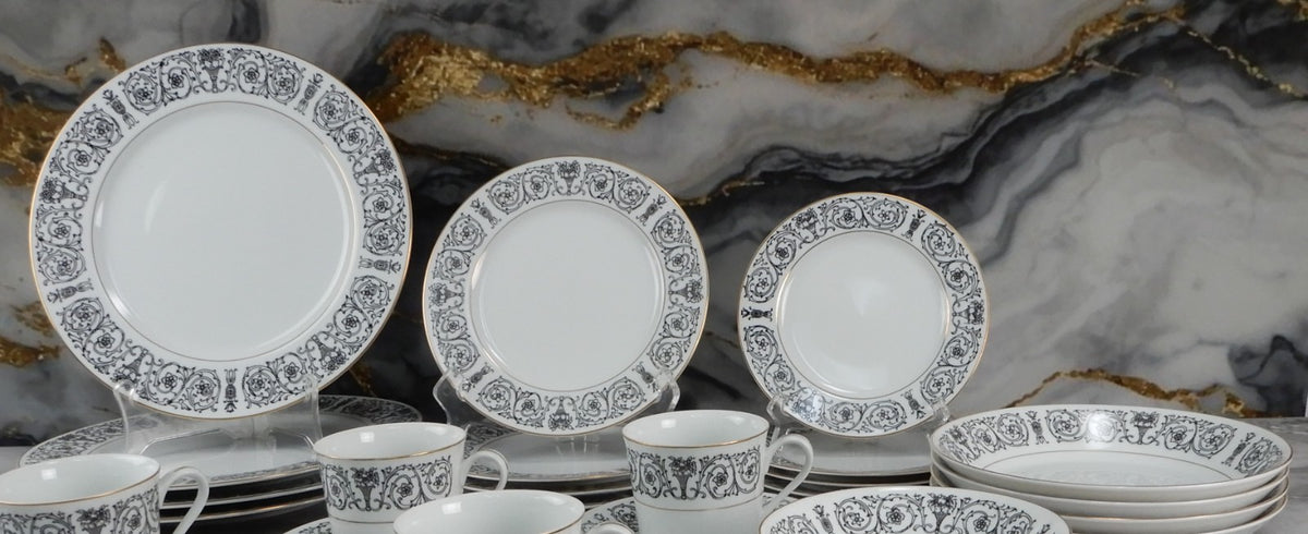 28 Pieces 7-Piece 4 Place Setting Coventry Fine China Japan "Laurent" Pattern