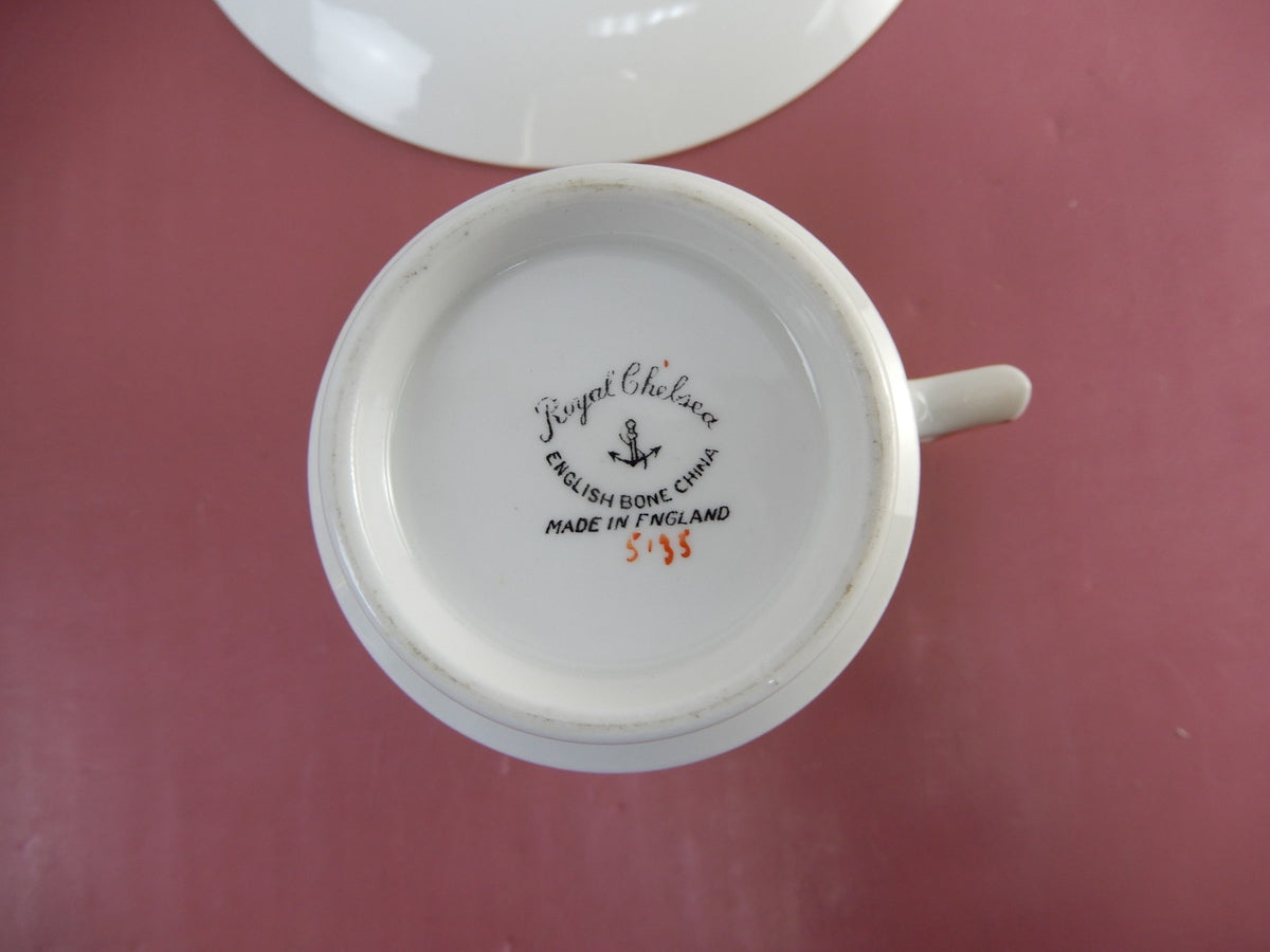 Vintage Royal Chelsea Cathedral Pattern England Cup & Saucer