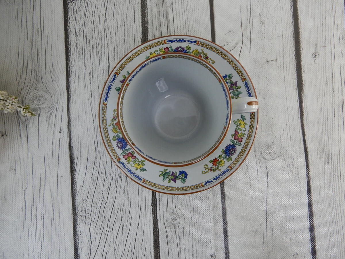 Vintage Peacock by Spode Tea Cup & Saucer W156