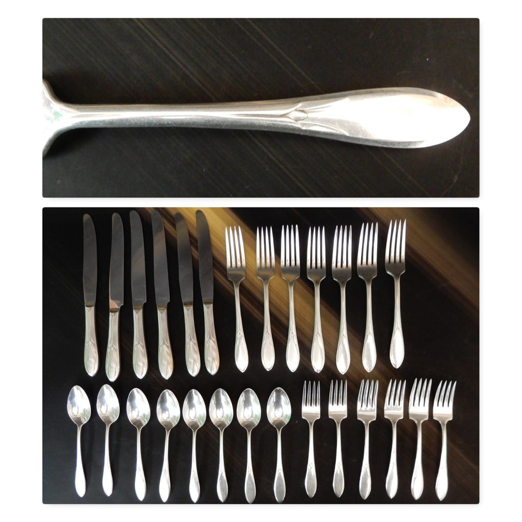 Set of 27 Pc. Rogers MFG Co 1938 Pickwick Pattern Silver Plate Flatware
