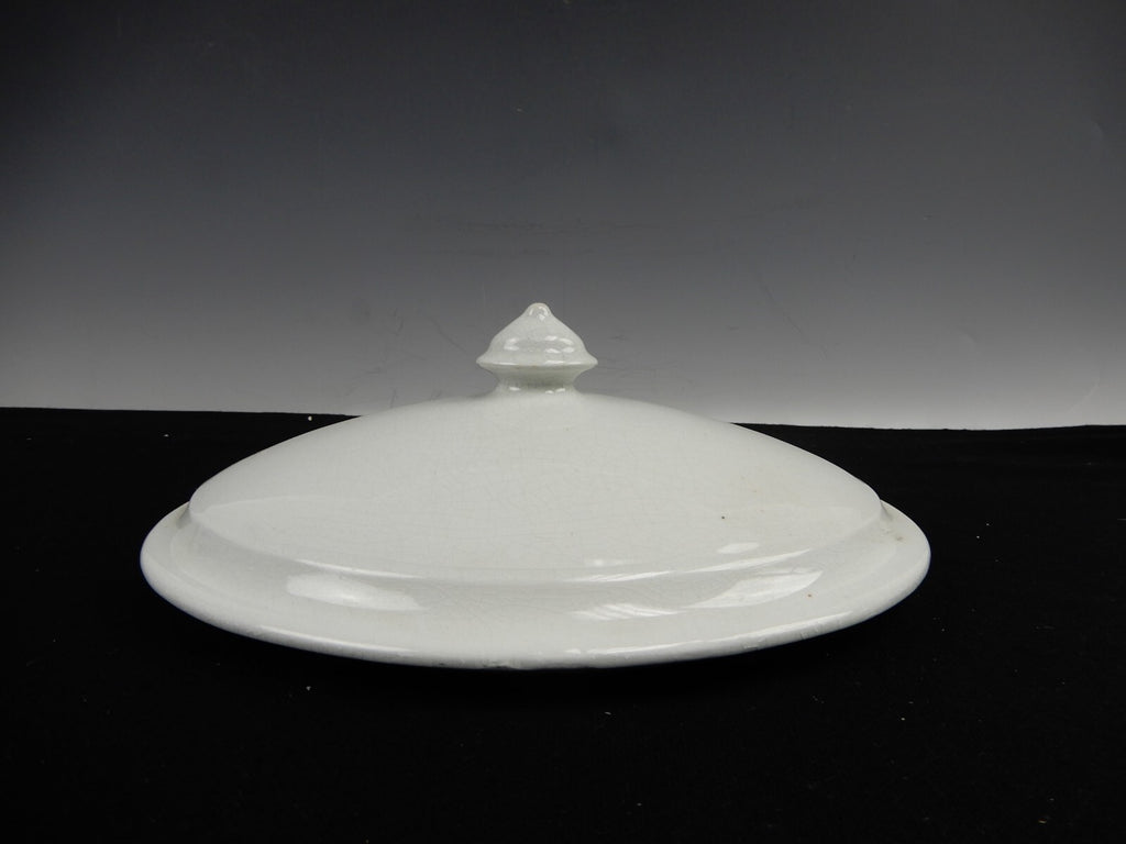 Antique J&G Meakin White Ironstone Casserole Dish Lid