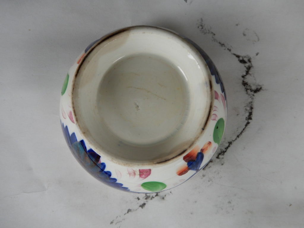 Antique Duch Gaudy Welsh Regout Grape Pattern Small Bowl
