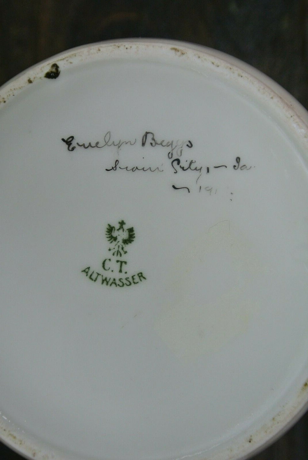 Vtge 1913  Lusterware Carl Tielsch (CT) Altwasser Sugar Bowl and Creamer Singed