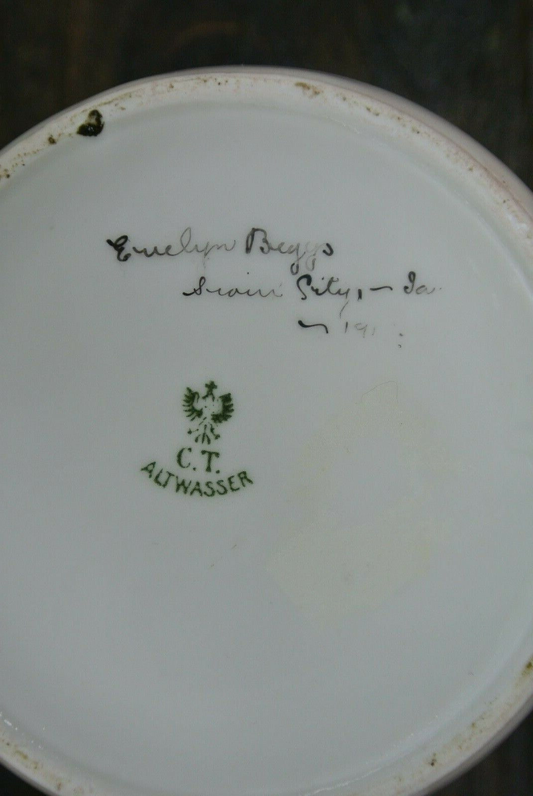 Vtge 1913  Lusterware Carl Tielsch (CT) Altwasser Sugar Bowl and Creamer Singed