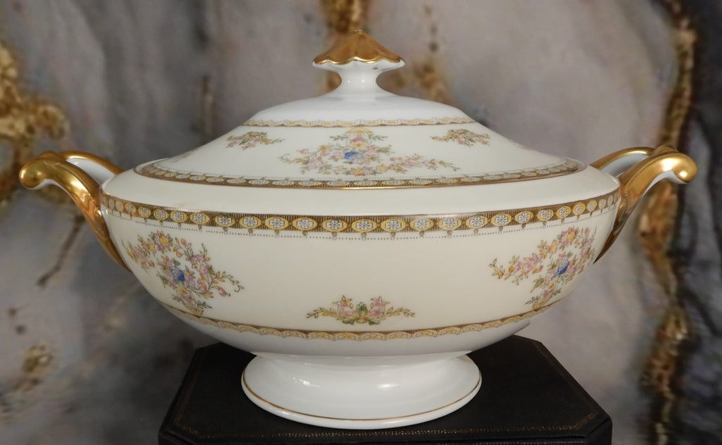 Vintage Royal Embassy China "Fresno" Lidded bowl and Oval Serving  Bowl