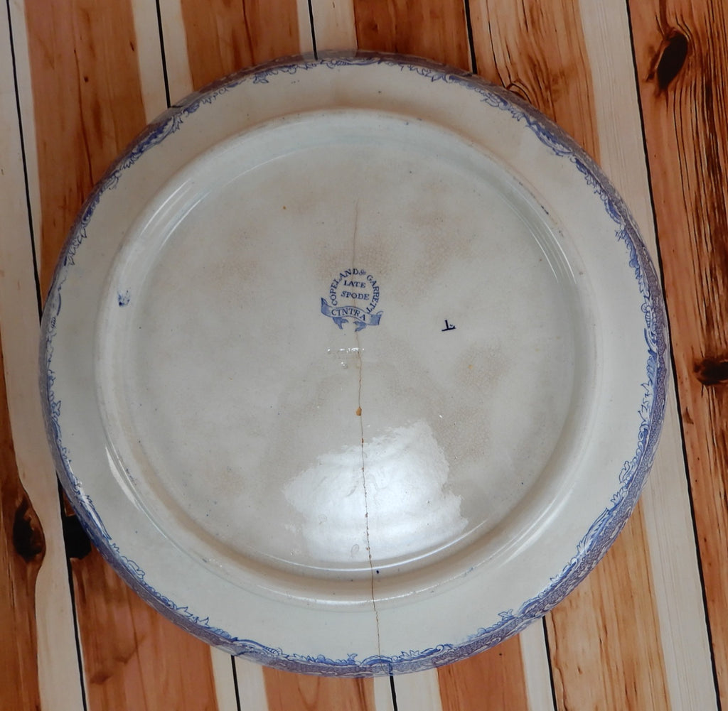 Antique Copeland & Garrett Late Spode "Cintra" Tazza/Footed Plate W/Crack