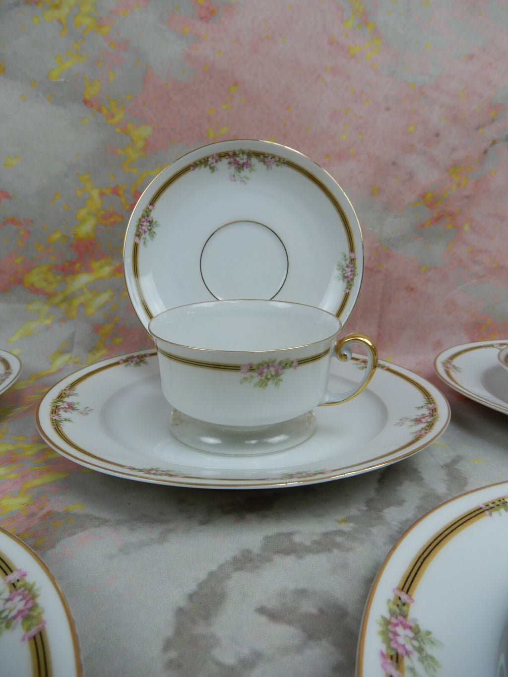 15 Piece Vintage Tirschenreuth Bavaria Kingston Cups,Saucers and Sandwich Plates