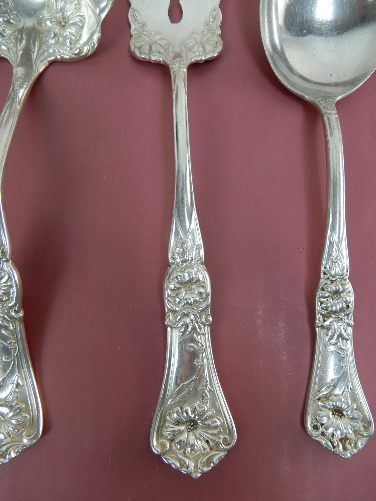 Vintage  Wm A. Rogers SXR GRENOBLE GLORIA 1906 Set of 3 Serving Pieces