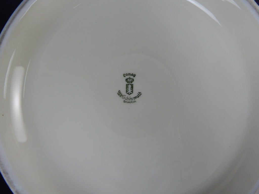 Vintage Eamag Schönwald Bavaria Gold and Cobalt Blue Rim Soup Tureen