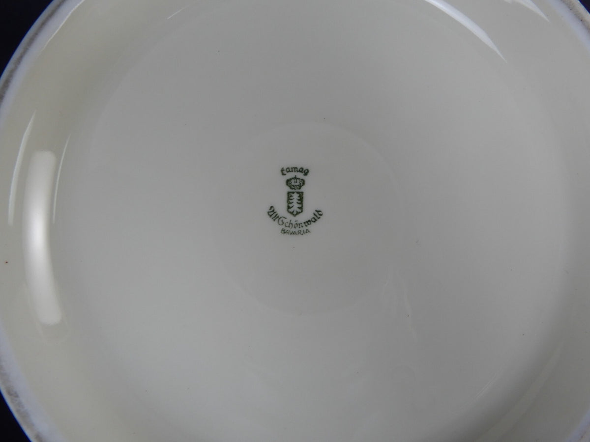 Vintage Eamag Schönwald Bavaria Gold and Cobalt Blue Rim Soup Tureen