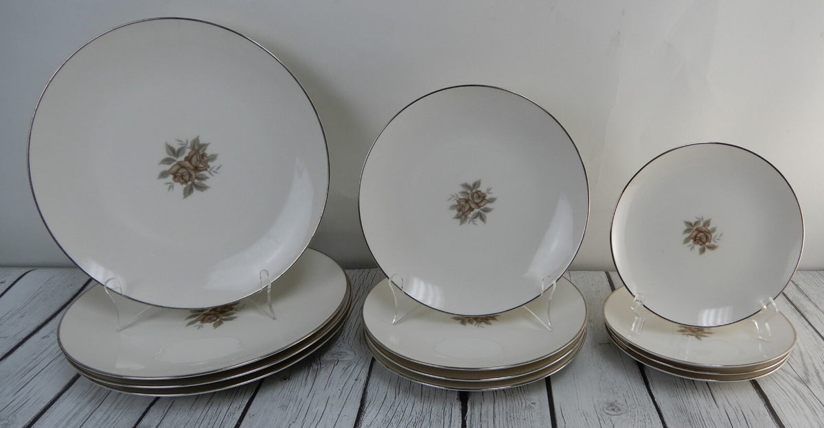 19 Pieces of Noritake Ivory China "7542 Rhoda Rose"