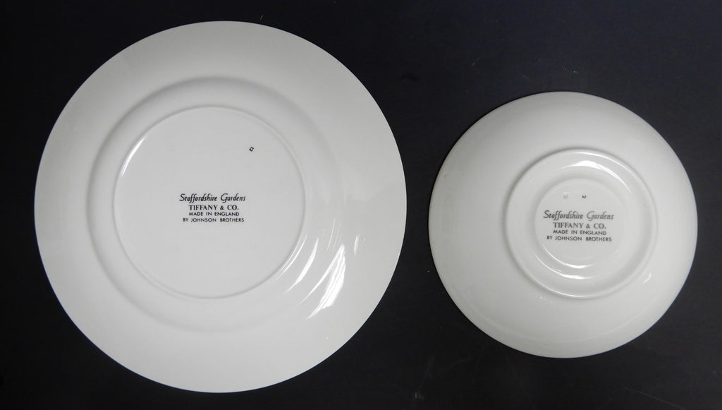 Staffordshire Gardens Tiffany&Co. by Johnson Brothers Plate and Saucer