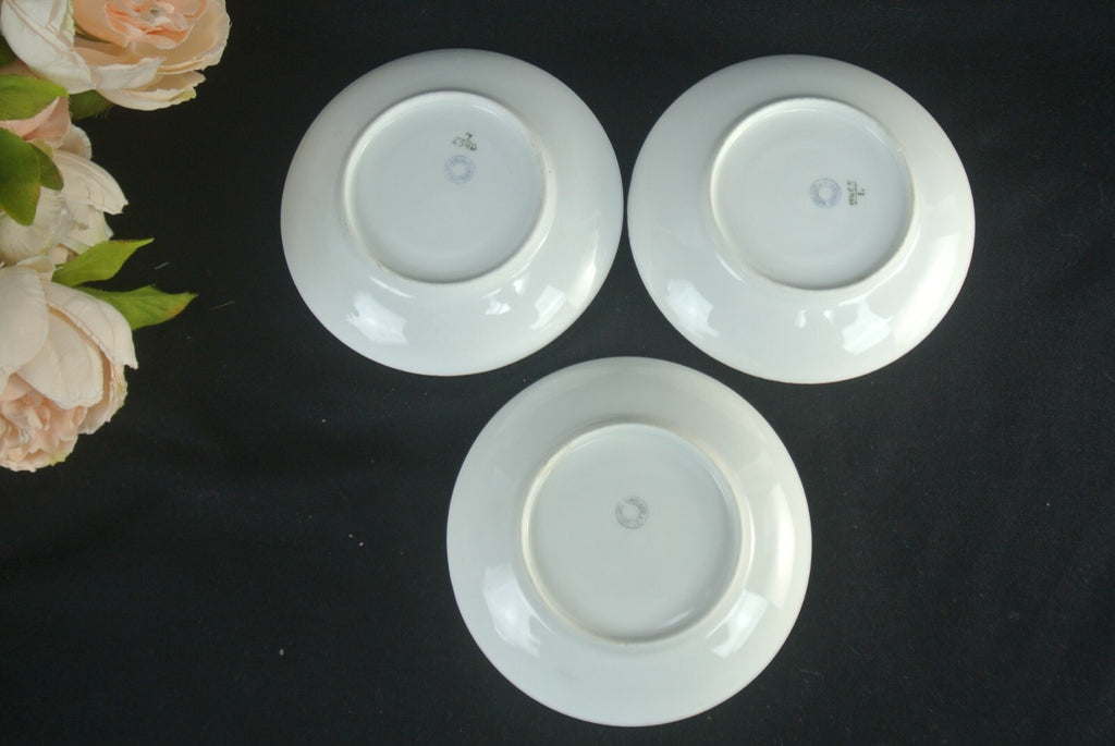 Mismatched Set Of 3 Thomas Bavaria Two Handle Cup And Haviland Limoges Saucers