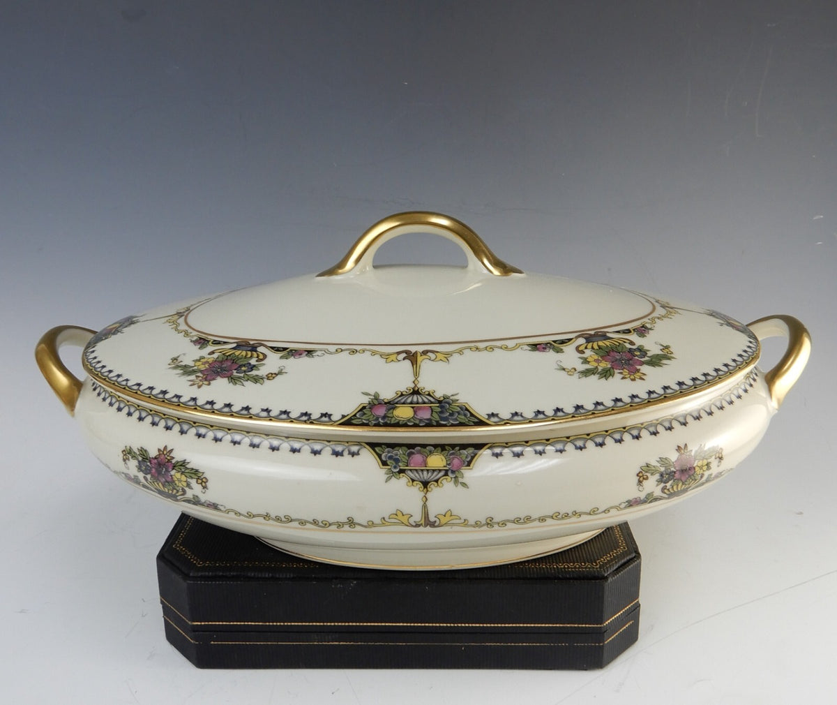 Vintage 1920 Noritake China Ivory "Colonade" Oval Vegetable Serving Bowl