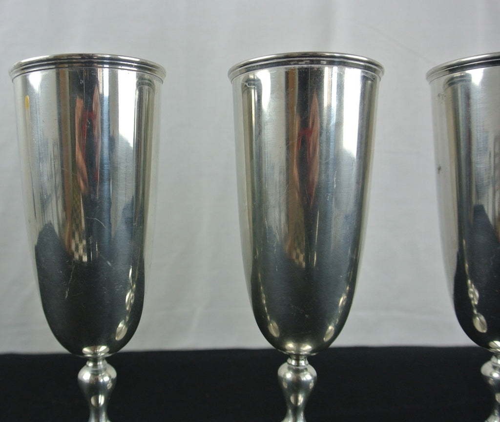 Set of 4 Selangor Pewter Goblets Glasses Sovereign Collection