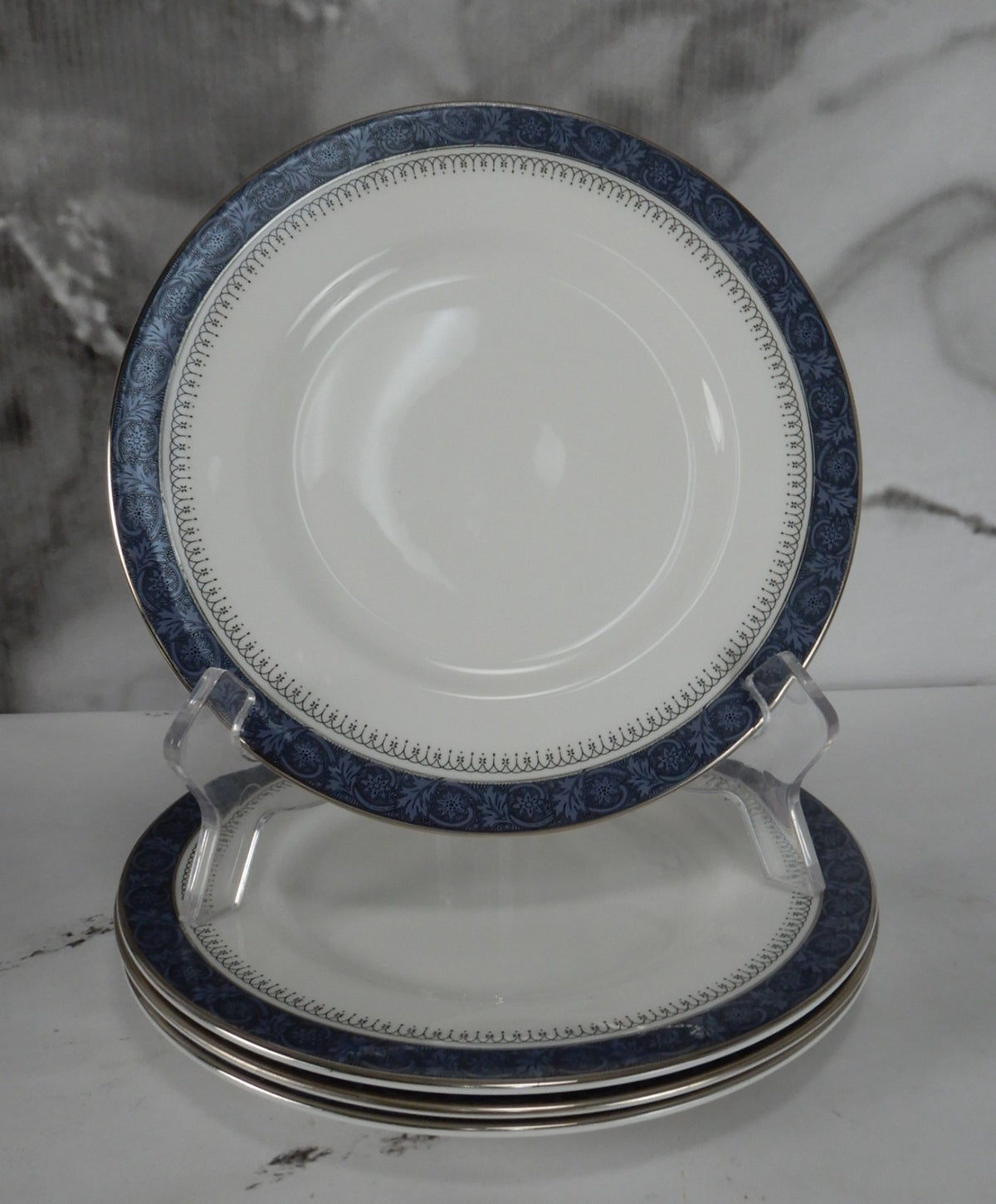 Vintage Royal Doulton Sherbrooke H. 5009 Pattern~Set of 4 Salad 8" Plates