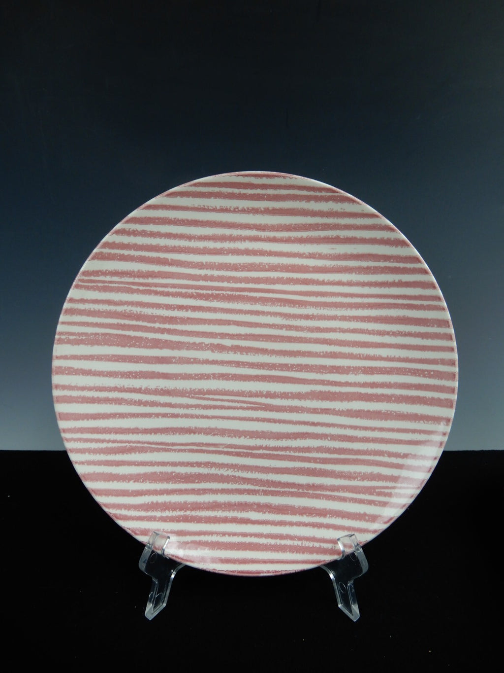 Royal China underglaze F 54 Set of 5 Dinner Plates Red Stripe 10-1/8"