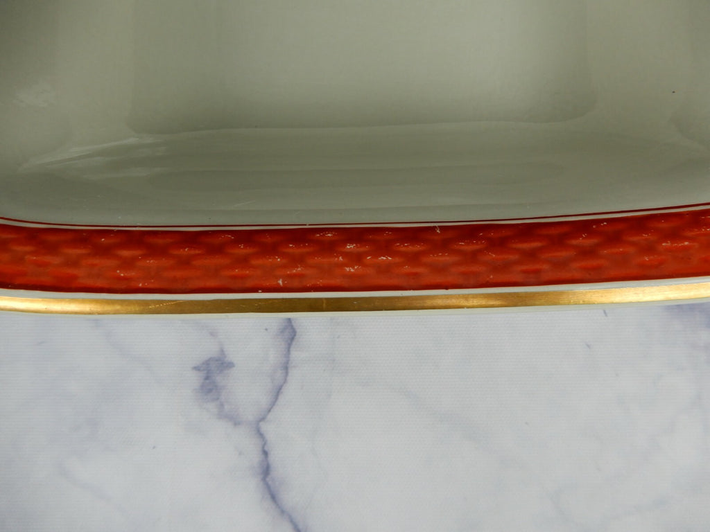 Royal Copenhagen Aluminia Oranja Tureby Square Serving Bowl