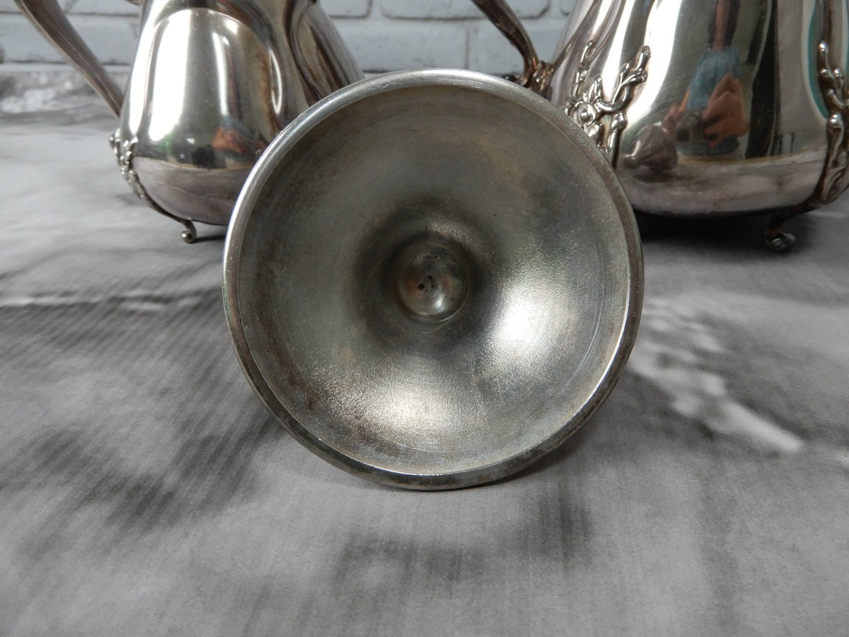Vintage Rockford Silver Co. Quadruple Silver Plate 328 Creamer and Sugar Bowl
