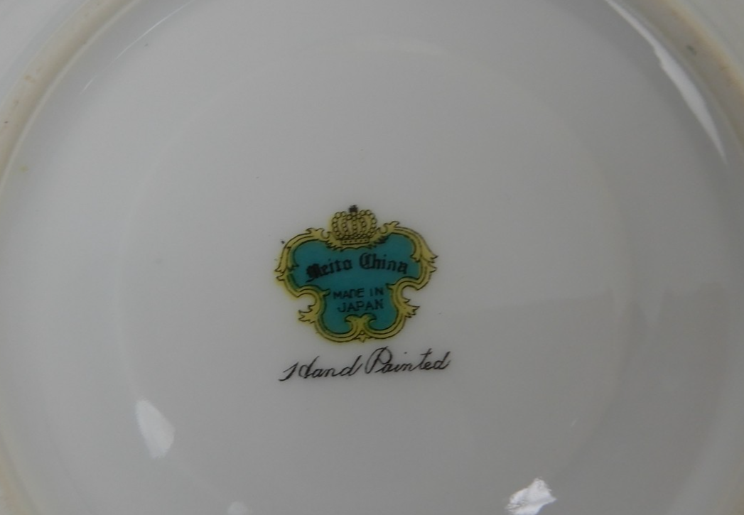 Vtg. Meito China Hand Painted Floral Oval Bowl,Relish Dish, Gravy Bowl