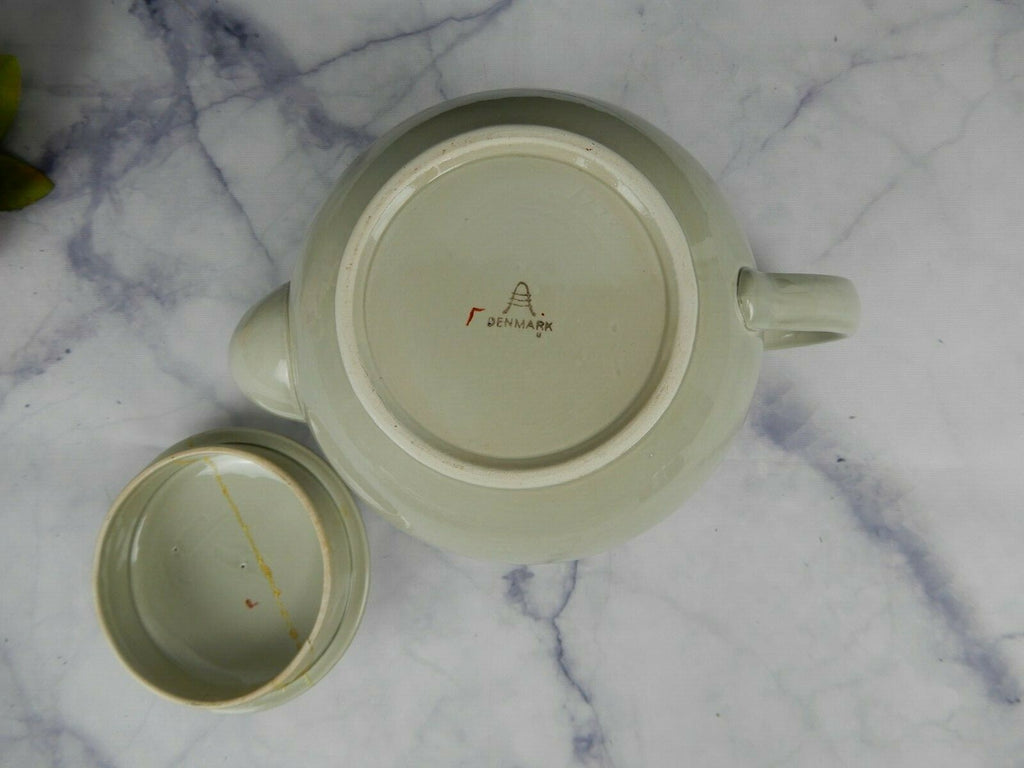 Royal Copenhagen Aluminia Oranja Tureby Square Tea/Coffee Pot