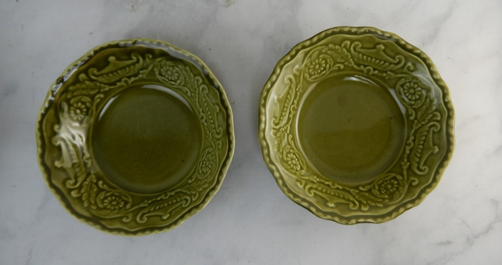Vintage 5 Canonsburg Pottery Regency Ironstone Green Replacement Pieces