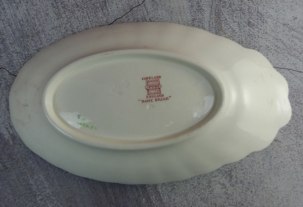 Vintage Copeland Spode Rose Briar Pattern Relish Dish Made In England