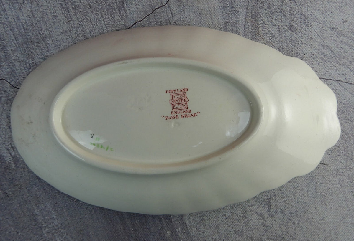 Vintage Copeland Spode Rose Briar Pattern Relish Dish Made In England