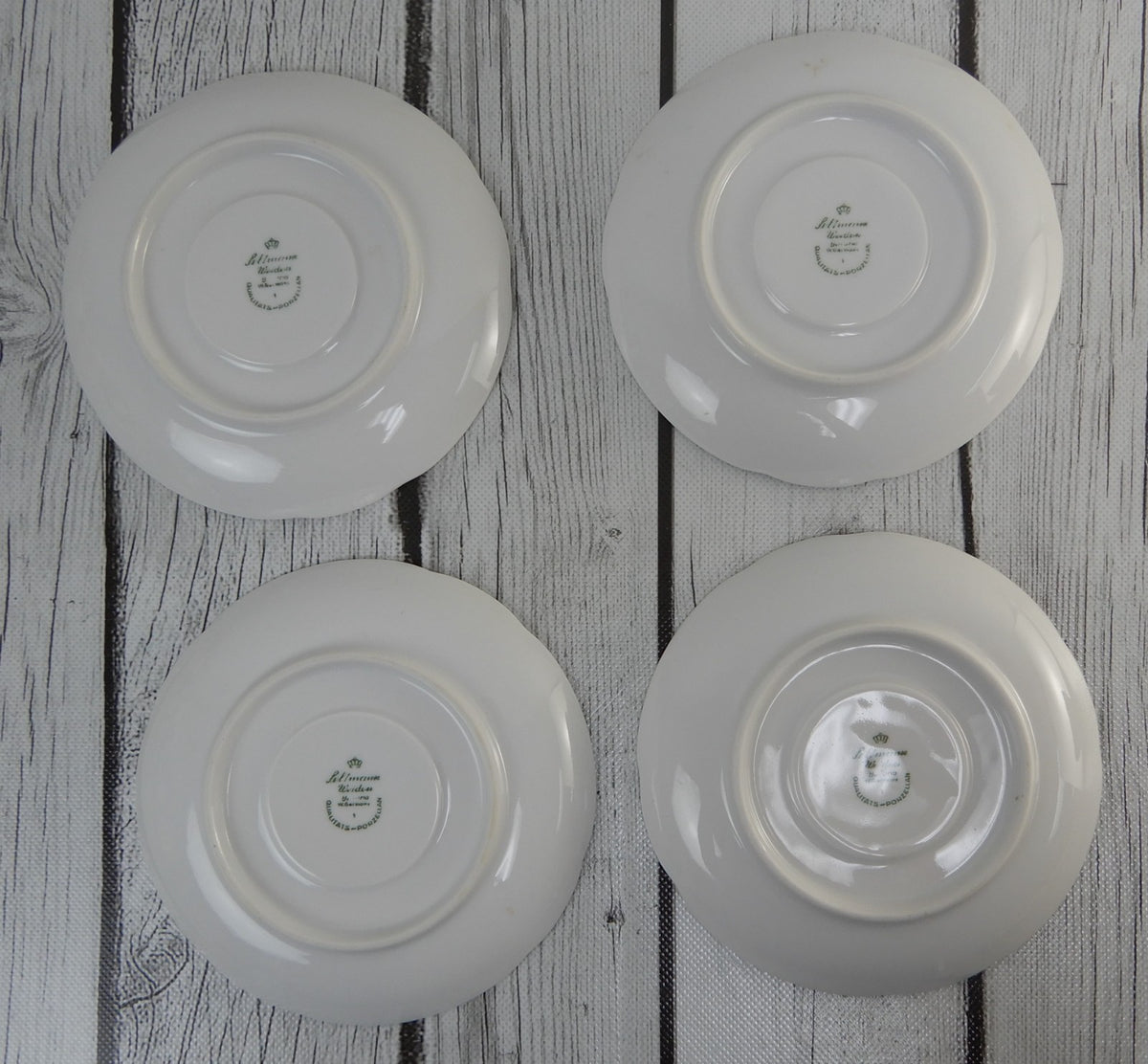 Seltmann Weiden Bavaria Cobalt Blue Roses Set of Four ~5 oz Cups and Saucers
