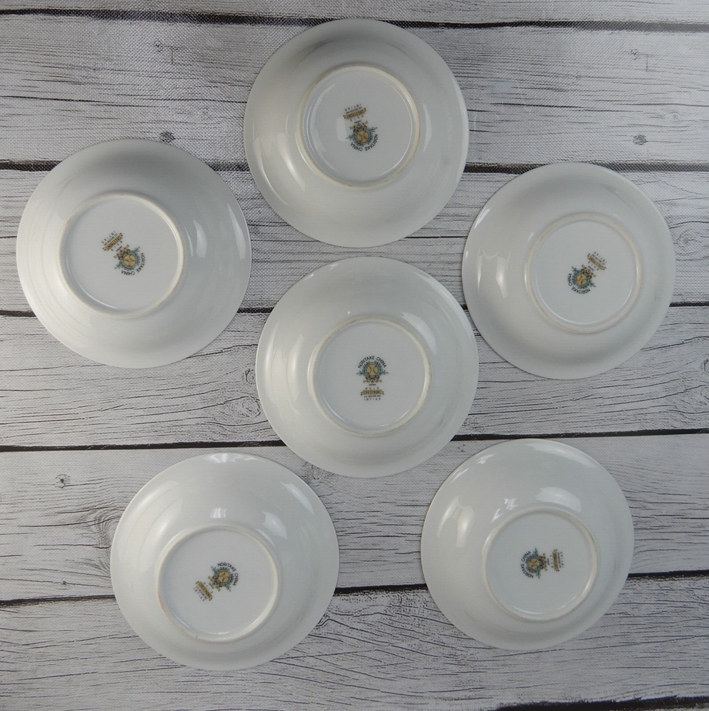 Six (6) Dessert Bowls Noritake China 6013 Crestmont Japan 5-/2"